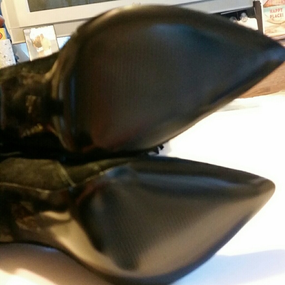 Sexy black fringe bootie boots - Picture 3 of 5